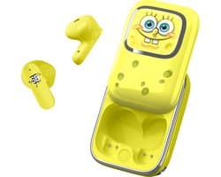 Sponge Bob - draadloze oordopjes - schuifdisplay met LED verlichting - met oplaadcase - touch control - lange batterijduur