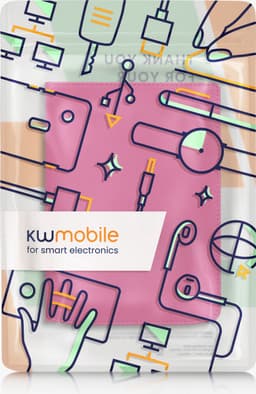 kwmobile flip cover geschikt voor Pocketbook InkPad 4 / Color 3 / Color 2 / Vivlio InkPad 4 / InkPad Color 3 - Case met magnetische sluiting en handvat - Hoes voor e-reader in neon roze - design — thumbnail 3