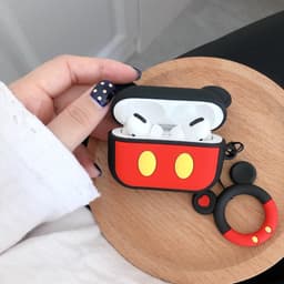 Beschermende Grappige Leuke Case Cover met Cleaner Kit & Sleutelhanger - Compatibel met Apple Airpods Pro (2e/1e generatie) - Mickey — thumbnail 4