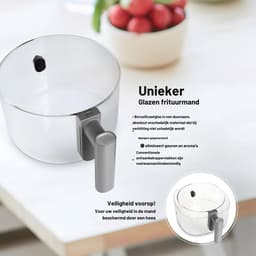 Glass&Grill Airfryer 3 in 1 5500BG 5,5L Heteluchtfriteuse met Glas Frituurmand 6 Programma's Handmatige Instelling Grill en Braadpan Functie — thumbnail 5