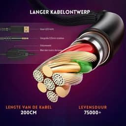 StayPowered RGB Gaming Headset - Ultiem Geluid voor Top Gamers - Ergonomisch Ontwerp - Ruisonderdrukkende Microfoon - Brede Compatibiliteit - Gemakkelijke Bediening - RGB Verlichting - Wit/Zwart - Levering Sneller dan Aangegeven! — thumbnail 3