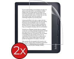 Screenprotector - 2 Stuks - Folie - Geschikt voor Kobo Libra 2 - Ultra Clear - Bescherm Folie - Soft TPU - Screen Protector