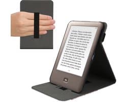 kwmobile e-reader hoesje geschikt voor Tolino Shine (2013) hoes - Ereader flip case met standaard - Kunstleren e reader cover - Travel Wereldkaart design in zwart / meerkleurig