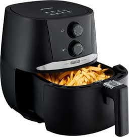 MEDION E20 L Airfryer (heteluchtfriteuse, 3,2 liter frituurmand, ca. 1400 watt, eenvoudige bediening, olievrij frituren, 30 min timer, oververhittingsbescherming, MD10711) zwart — thumbnail 16