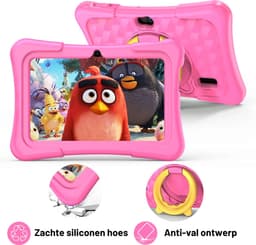 Elementkey Ai-Kids Max – 7 Inch KinderTablet – 32GB Intern + 64GB Micro SD – Voor En Achtercamera – Android 13 - IPS-scherm – 2GB RAM - SIM – WiFi 6 - Roze Hoes — thumbnail 3