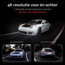 RedTiger F77 - Dual Dashcam voor auto - Ultra 4K & 4K - Voor en Achter Camera - 2024 model - Met Touchscreen - WiFi en GPS - 4.0 Inch met App - Sony Sensor Nachtzicht - Dashcams - Parkeerbewaking - G Sensor - Loop opname - 128GB Intern geheugen — thumbnail 2