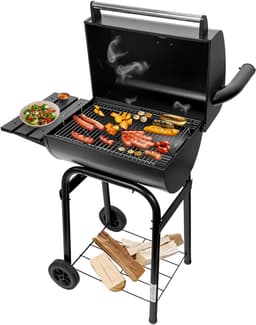 Mega-M Classic - Houtskoolbarbecue - Met deksel - Verchroomd grillrooster - Verrijdbaar ontwerp — thumbnail 3