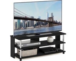 Tv-meubel 3-laags voor Televisies tot 48 Inch - Hout en RVS Look