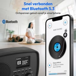MEDION DAB+ radio met Bluetooth DRE-1 (DAB Plus, FM-radio, druppelbescherming, telescoopantenne, wekker, sluimerfunctie, instelbare display-dimmer, ASA-noodwaarschuwingssysteem), zwart — thumbnail 5