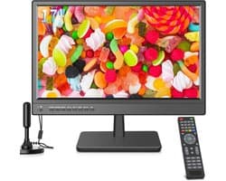 17 inch (43,2 cm) LED TV met 12V Aansluiting - HDMI, USB, VGA - Ideaal voor Caravan of Boot