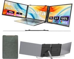Draagbare Monitor Extender 14 inch 1080P FHD IPS - Triple Screen Uitbreiding voor Laptops 13-17 inch