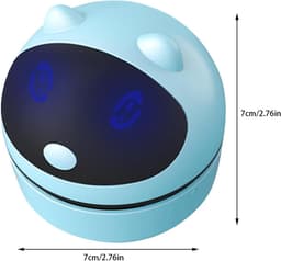 Stofzuiger - Schattig robotontwerp - Tafelmodel stofzuiger - Draadloos en USB-oplaadbaar - Compact en lichtgewicht (Blauw) — thumbnail 4