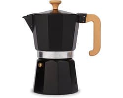 La Cafetière Venice aluminium espressomachine, zes kopjes, zwart