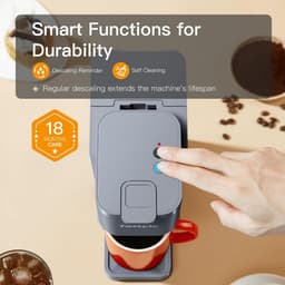 Compact Koffiezetapparaat voor Warme en IJskoffie, Geschikt voor K&Gemalen Koffiecups — thumbnail 5