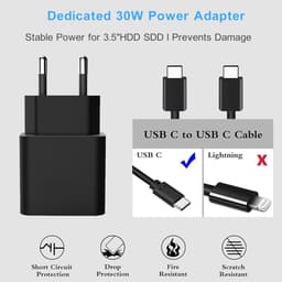 SATA naar USB Kabel - Externe Harde Schijf Adapter - Data Overzetten - Snelle Verbinding - 100 cm Lengte — thumbnail 4