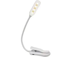 Boeklamp Klem - Leeslamp Bed - Lezen in Bed - Oplaadbaar Flexibel - 30 cm - Zwart