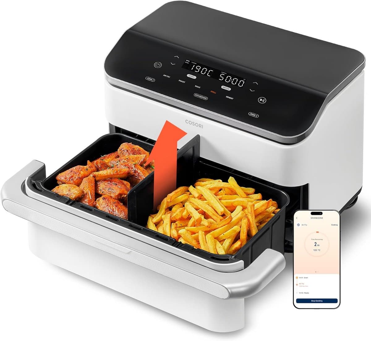 Dubbele Heteluchtfriteuse met 2 Zones - XXL Capaciteit — afbeelding 1