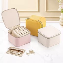 Sieraden Opbergdoos met Spiegel - Wit - Juwelen Organizer — thumbnail 3