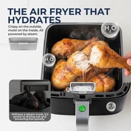 Lunekiss Airfryer 5L met kijkvenster – Touchscreen – 1450W – Voorinstellingen – Anti-aanbakmand – Timer & Temperatuur — thumbnail 6