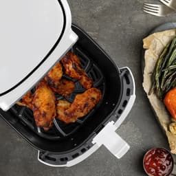 Heteluchtfriteuse - Airfryer - Gezond Koken - Keramische Coating - 6.9 Liter - Wit — thumbnail 3