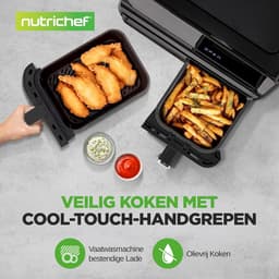 Airfryer XXL - Dubbele Mand Airfryer - keukengerei — thumbnail 5