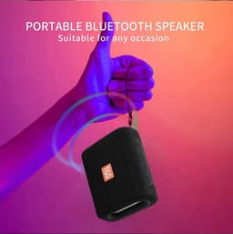Draagbare Bluetooth Speaker Zwart – Mini Waterproof IPX5 – 5W Krachtig Geluid – AUX, USB & TF – Handsfree Bellen – Compacte Draadloze Speaker — thumbnail 2