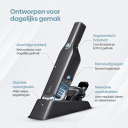 Olvy Kruimeldief - 2 Snelheden - Voor Dierenharen - Kruimelzuiger Snoerloos - Autostofzuiger - Draadloos - Handstofzuiger - Meerdere Opzetstukken — thumbnail 8