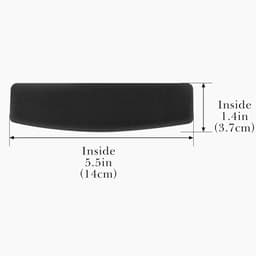 Allecto- Vervangende velours hoofdband - Compatibel met Sennheiser - Zwart - Hoofdtelefoon - HD 598/598SE/598CS/595/569/559/558/555/518/515 - Game ONE - PC360 - PC373D. — thumbnail 2