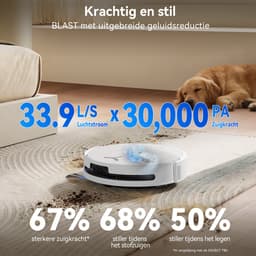 ECOVACS DEEBOT T90 OMNI – Robotstofzuiger met dweilfunctie– 30.000 Pa – OZMO roller dweil –TruEdge 3.0 randreiniging –ZeroTangle 4.0 Anti-tangle –OMNI 2.0 station Zelfreinigend–AIVI 3D obstakelvermijding– Voor harde vloeren & tapijt–Wit–T80 Upgrade — thumbnail 5