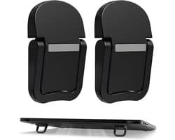 Portable Keyboard Riser - 2 Pcs Foldable Laptop Feet - Non-Slip Silicone Adhesive Mini Laptop Stand voor Desk - Zwart