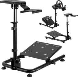 HUZARO Speed 2.0 - racestuur standaard - stuurstandaard - Wheel stand - race cockpit - Inklapbaar - Geschikt voor Logitech, Thrustmaster & Fanatec - Zwart — thumbnail 1