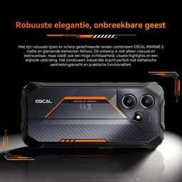 OSCAL MARINE 2 Robuuste Smartphone - Gemini AI - 12GB RAM+64GB ROM - 11000mAh Robuuste Telefoon - 6,56 Inch - IP68 IP69K - Dual SIM 4G - Android 15 - BT5.2 - NFC GPS - Oranje — thumbnail 5