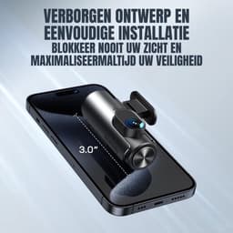 Aurixi® Dashcam voor Auto Voor en Achter - Dashcam - Zwart - 22 x 14 x 6 cm — thumbnail 2
