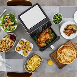 Airfryer XL 6.2L Wit + 50 Bakpapier Vellen - Compacte Heteluchtfriteuse — thumbnail 3