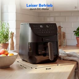 MEDION X20 XL Heteluchtfriteuse (6,6 L, 5 vleesprogramma’s met kerntemperatuursonde, stille DC-motor 1.700 W, 10 programma’s, PFAS-vrij, ILAG coating) — thumbnail 15
