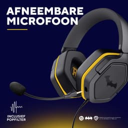 Trust GXT492BM Carus - Gaming headset - voor PS4/PS5/Nintendo Switch/PC - Bedraad 3.5mm aansluiting - Batman Zwart — thumbnail 2