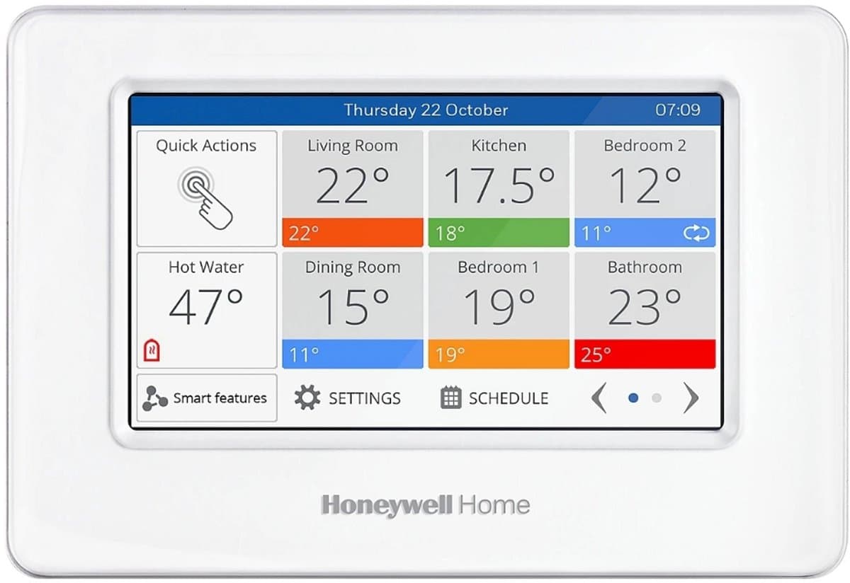 Honeywell Home evhome bedienpaneel – Slimme draadloze zoneregeling tot 12 zones (ATC938G4000) — afbeelding 1