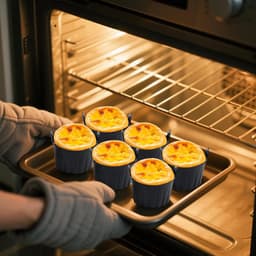 6-stuks Airfryer accessoires - Airfryer eivorm - Herbruikbare siliconen bakvormpjes - Bakvorm accessoires - Antiaanbak keuken bakgereedschap - Met handvatontwerp - 9*9*5.5cm - Geschikt voor bakken, eieren, cakes, snacks - Zwart — thumbnail 11