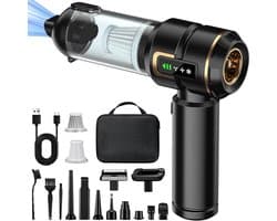 Draadloze Handstofzuiger 28000Pa – 4-in-1 Mini Stofzuiger met LCD Display – 3 Standen – Voor Auto, Huis & Dierenhaar