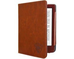 Luxe Sleepcover Geschikt voor Tolino Shine 4 Hoes Cognac Bruin