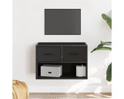 Tv-kast - Opbergkast Media - Woonkamer Meubel - Wandmontage Ontwerp - 60x31x395 cm - Zwart