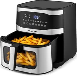 Luchtfriteuse - Heteluchtoven - Gezond Koken - Fry Force Technologie - 9 Liter - Zwart Zilver — thumbnail 1