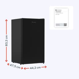 KitchenBrothers Koelkast - 92L - Tafelmodel - IJskast - Frigo - Vrijstaand - Zwart — thumbnail 10