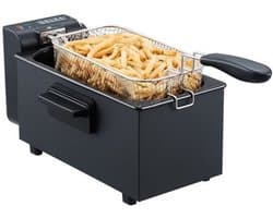 Airfryer - CONTINENTAL EDISON - CEFR3BLK - 3 L - 2000 W - 1 mand - zwart