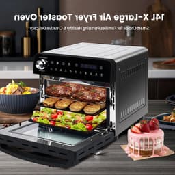 Heteluchtfriteuse - 14L – Mini Oven - 1800W - 240V - XXL - 11 Programma’s – LED Touchscreen - 14L capaciteit - Inclusief Rotisserie - en Accessoires — thumbnail 1