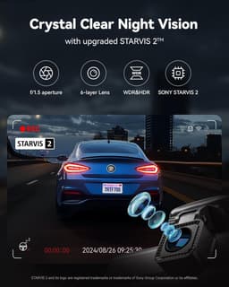 RedTiger F7N Pro Dual Dashcam voor auto - 4K & 1080p - Voor en achter Camera - WiFi en Gps - 3,18 inch LCD met App - Sony Sensor - Nachtzicht - Parkeerbewaking - G Sensor - Loop opname — thumbnail 3