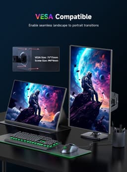 Uperfect Portable Monitor ColorT06 16.0" |3840*2400P|+| 16.7M (8bit)|+|104.8%sRGB|+1200(cd/m²)+1500:1 Contrast+IPS Draagbaar monitor with Dual USB-C/MINI HDMI & Speakers — thumbnail 3