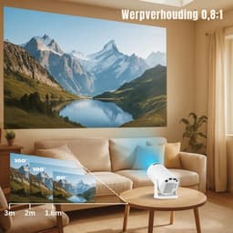 Nexvo® Draagbare beamer - Beamer - Projector - Mini Beamer - Wit -10cm x 9cm x 16cm — thumbnail 5