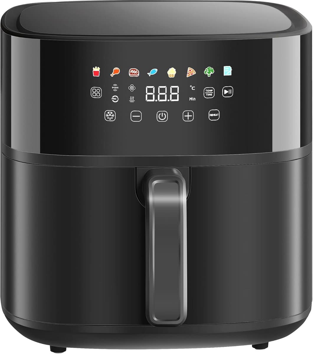 Grote heteluchtfriteuse 8L met 8 programma's en 1700W - Gezond Frituren — afbeelding 1