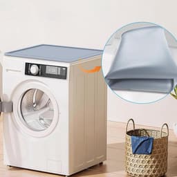 Lekbak Onder Koelkast en Wasmachine 60x60cm - Siliconen Vloerbescherming met Verhoogde Rand — thumbnail 5